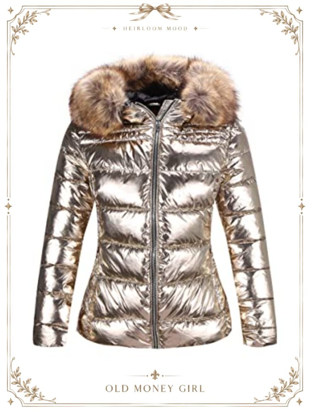Quilted Puffer Jacket Slim Fit Hooded Winter Coat